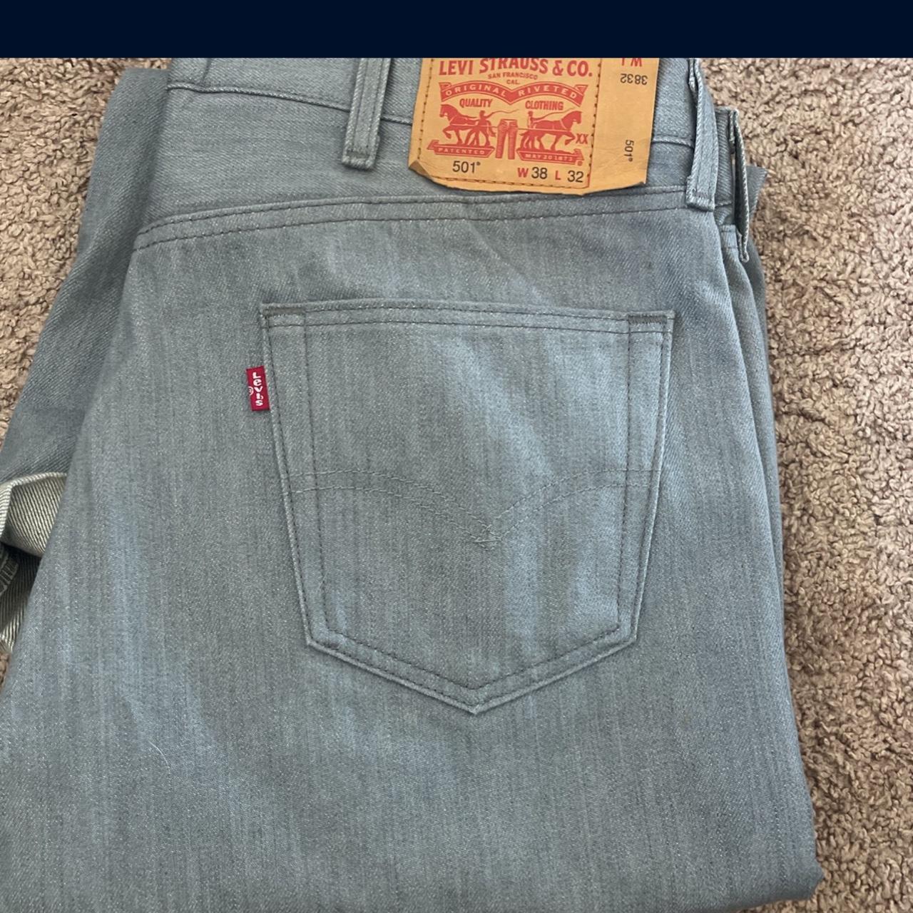 Grey 501s Levis. Good Condition. Worn couple of times. - Depop