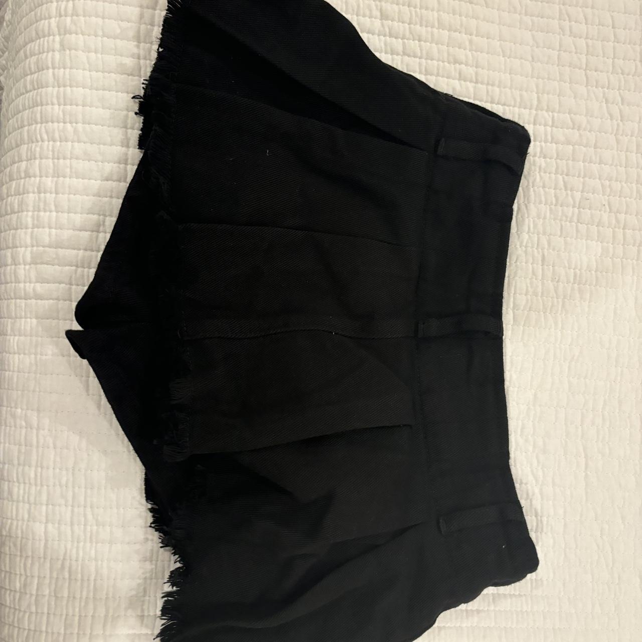 black mini denim skirt never work - Depop