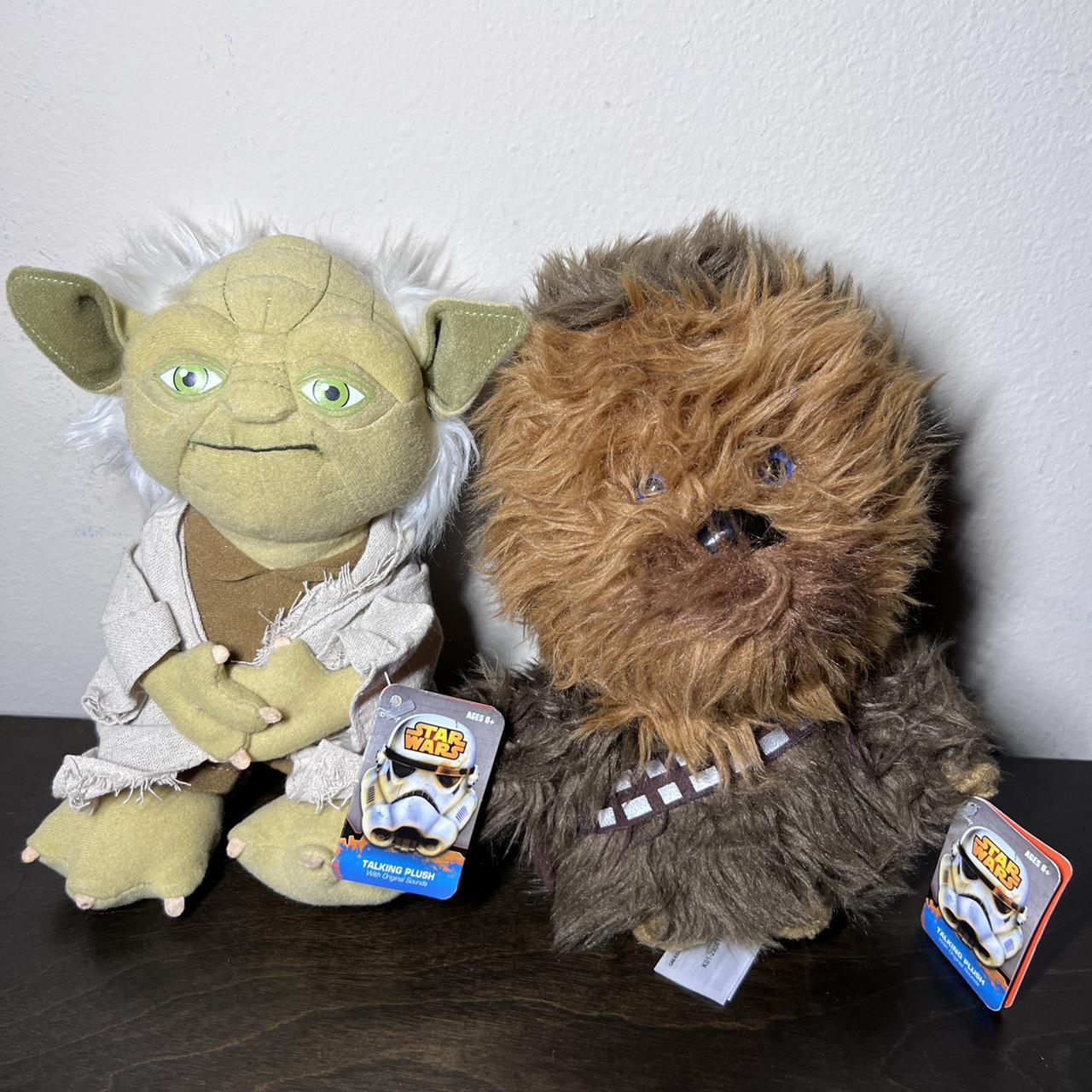 Star Wars 9" Talking Plush Yoda & Chewbacca Depop