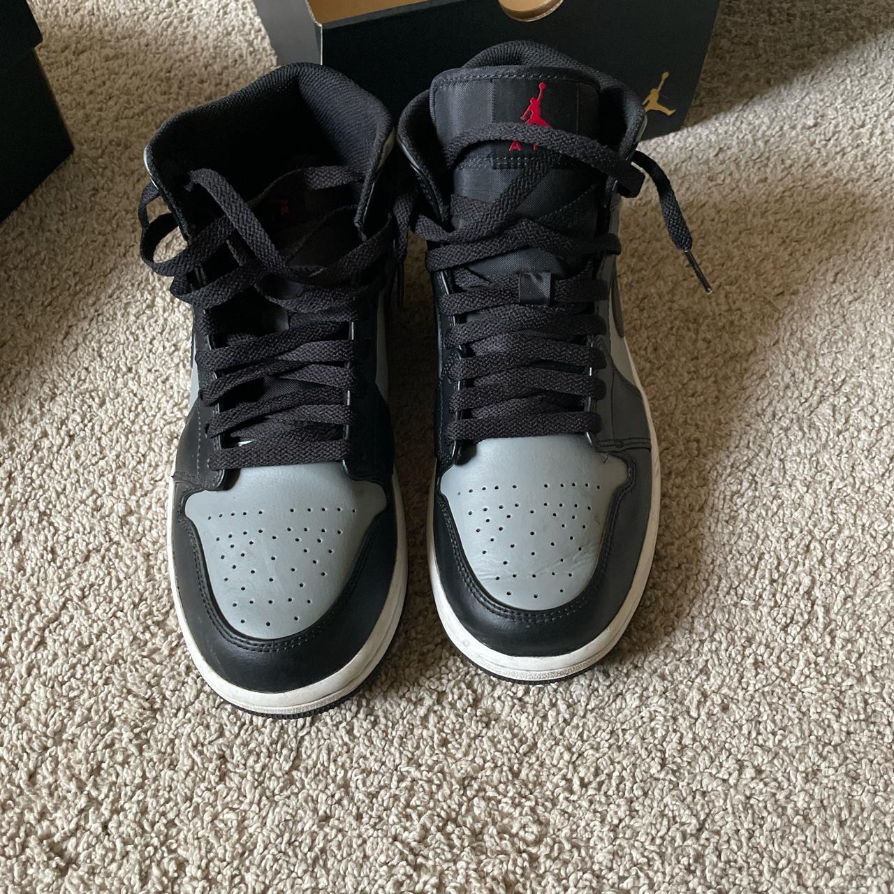black and grey jordan 1 wore but really good condition Depop