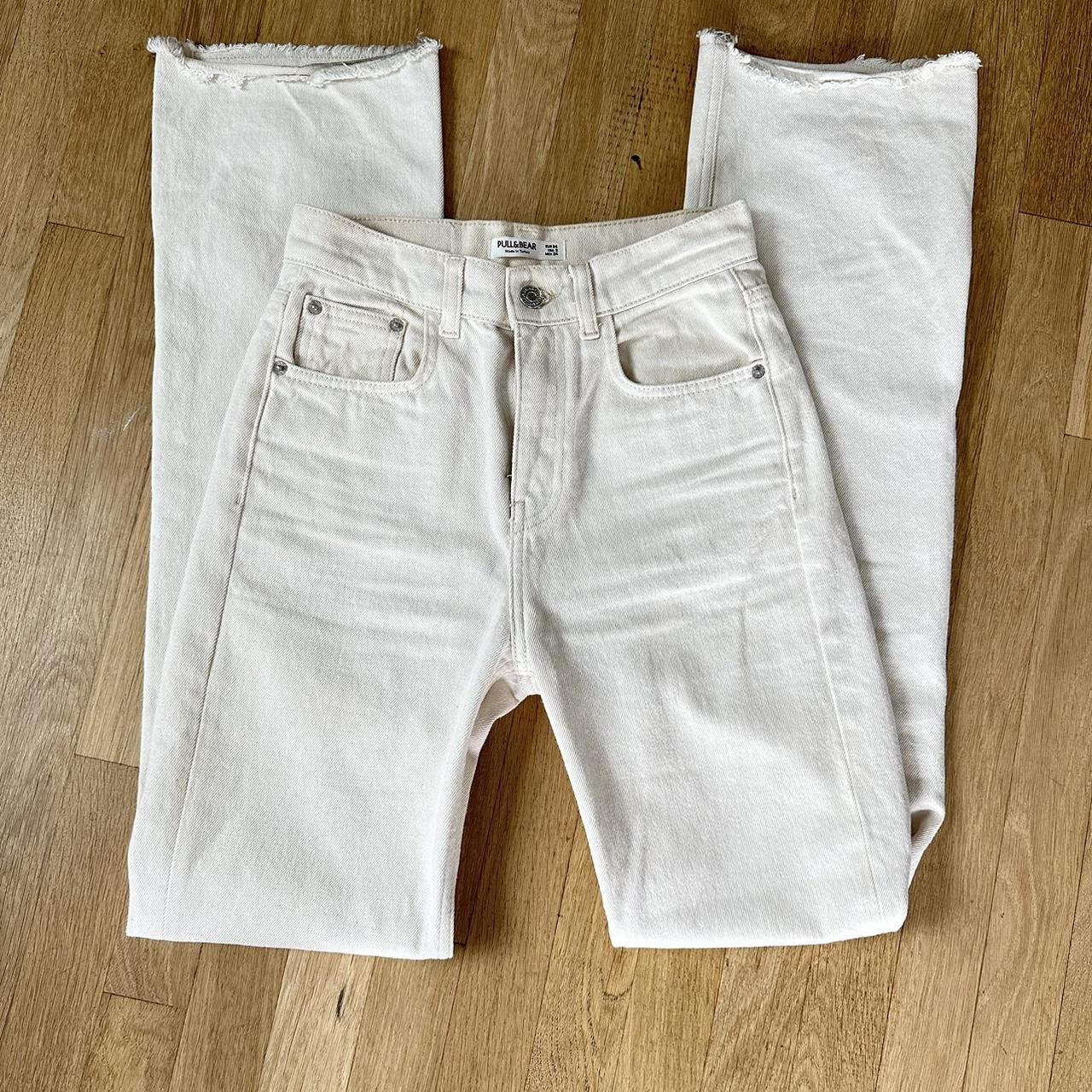 Pull and bear white hot sale jeans