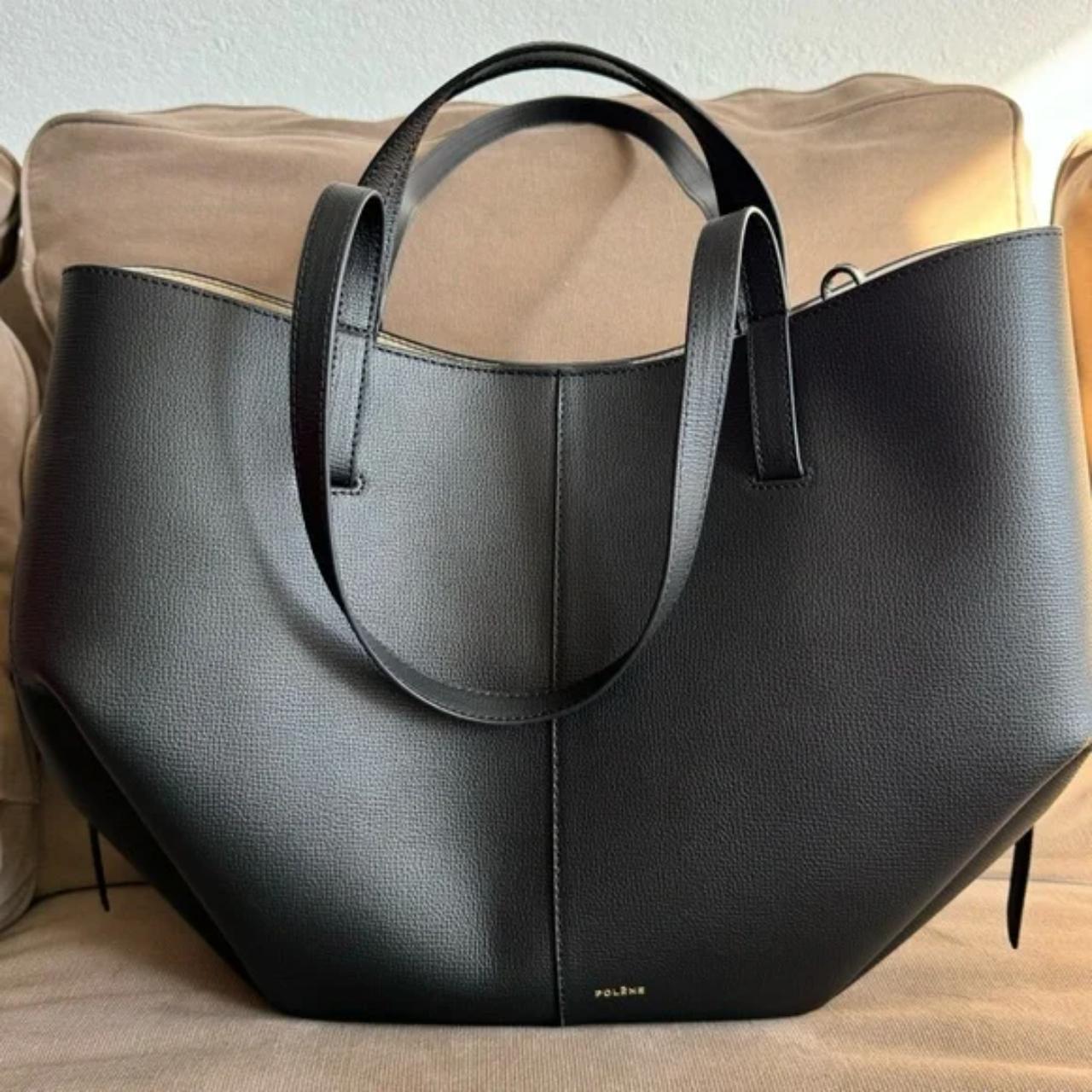 Polene Cyme Bag Black textured leather Personally... - Depop