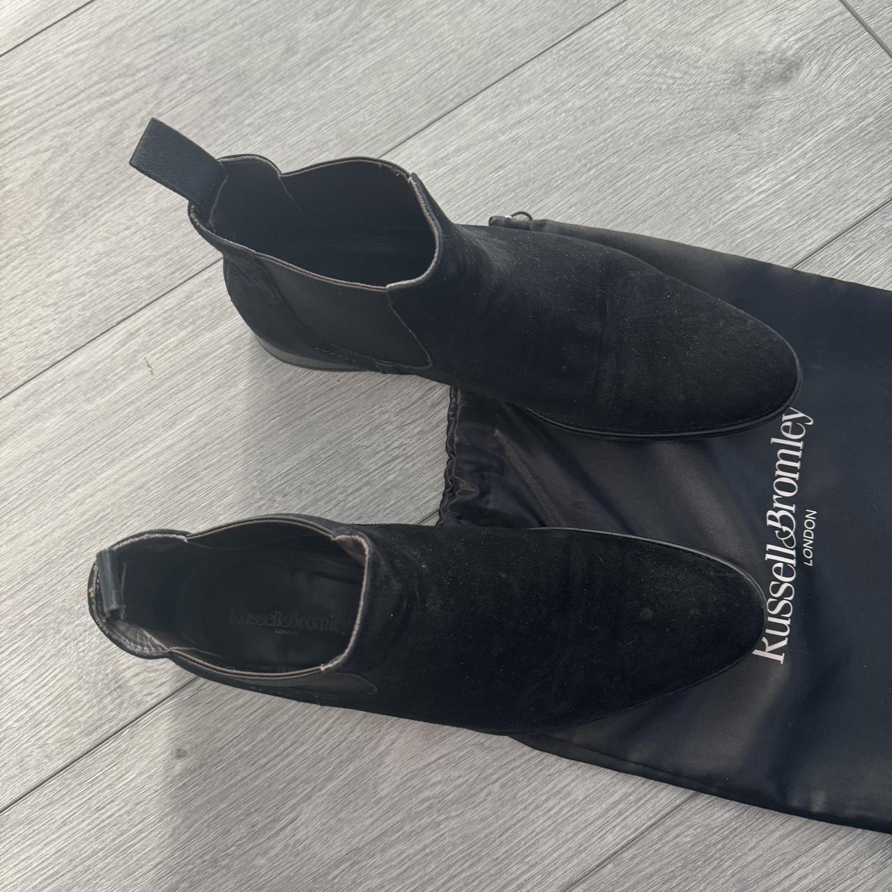 Russel and Bromley - Black Chelsea Boots. Suede... - Depop