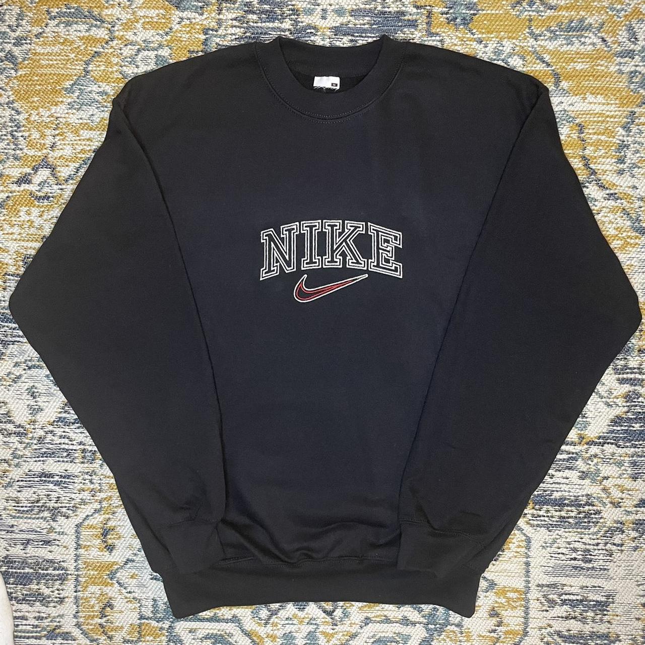 Vintage 90s Inspired Embroidered Sweater #nike... - Depop
