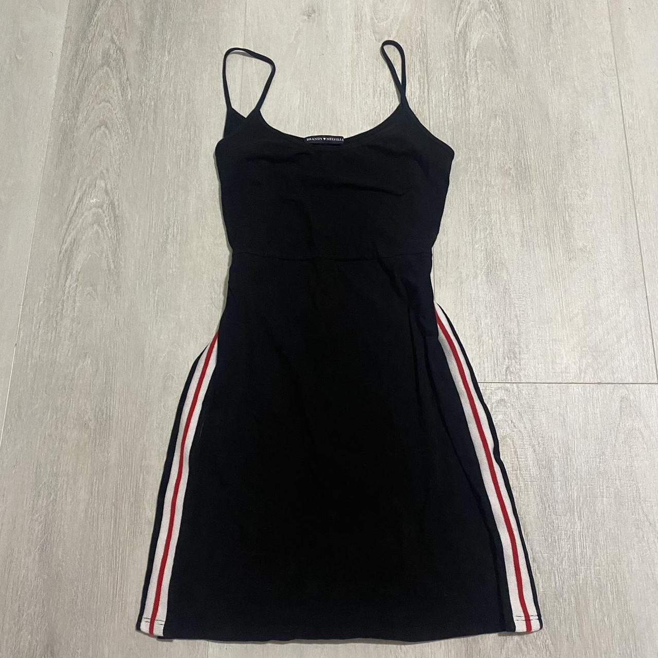 brandy melville kyran striped black mini dress size. Depop