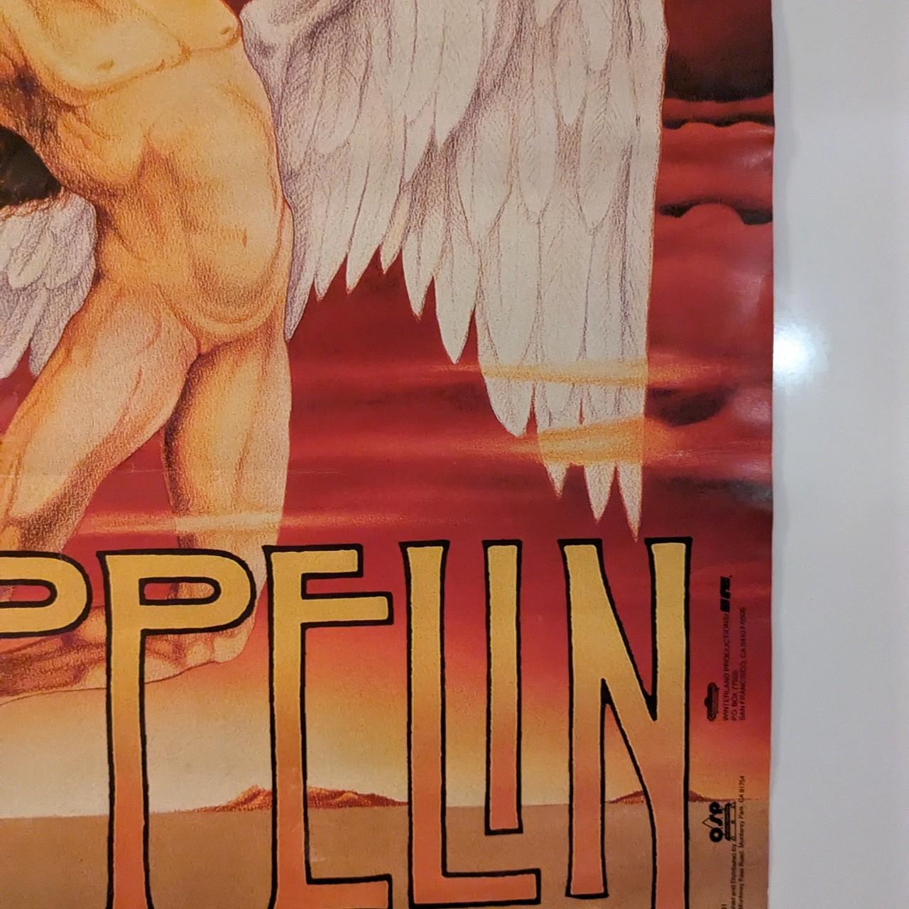 希少 90sビンテージ ベルベットポスター『SWAN SONG』 ツェッペリンB Original Vintage Led Zeppelin Swan Song Poster Rock Zoso