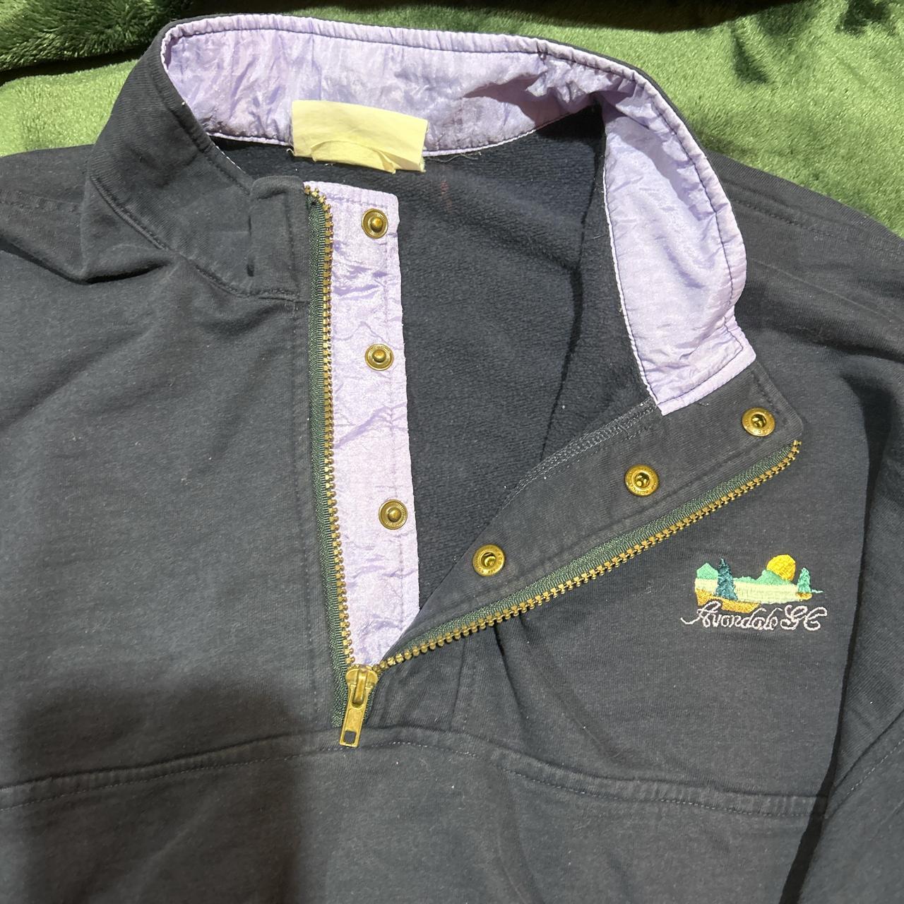 Navy quarter zip Two side pockets Tag is faded but... - Depop