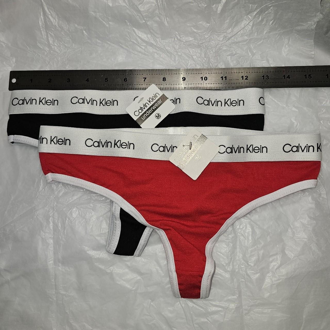 Red calvin-klein-thong - Depop