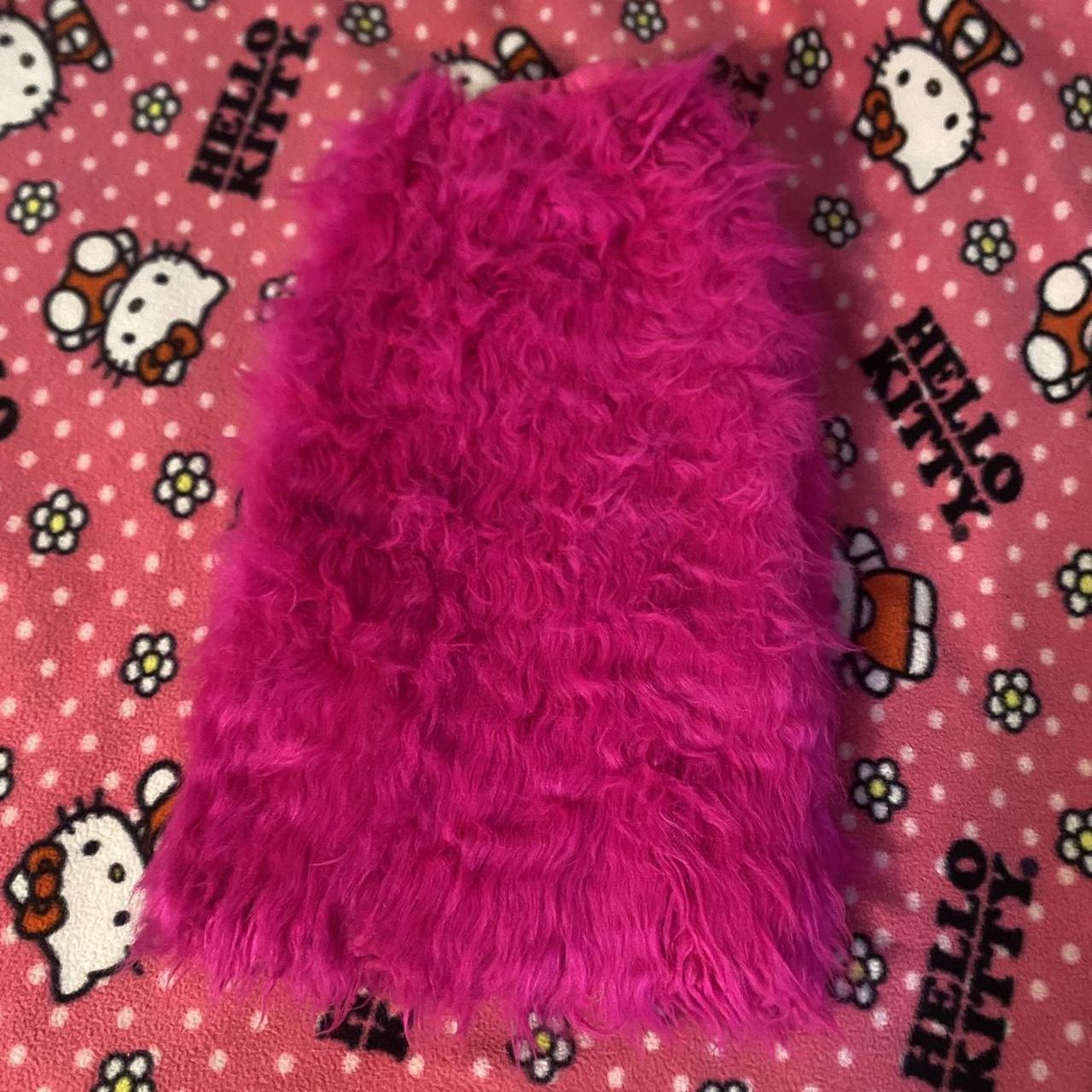 Hot pink fuzzy leg warmers rave alternative pink... Depop