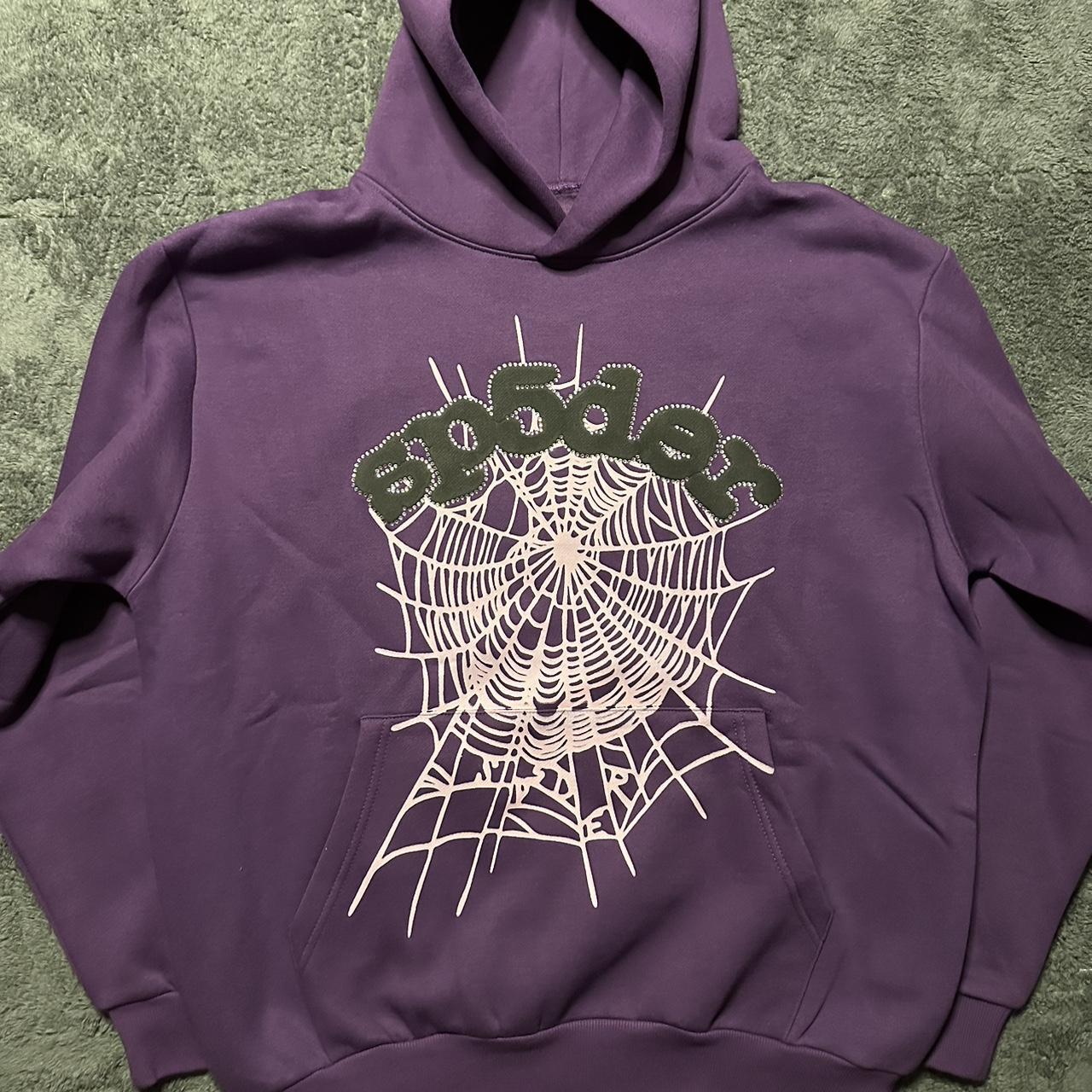 Sp5der Purple Web Hoodie Size S & M *Brand... - Depop