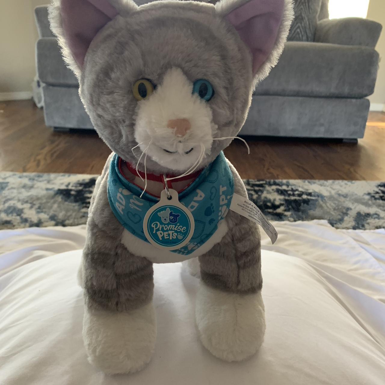 NWT Build A Bear Promise Pets Cat Plush Striped Gray... - Depop