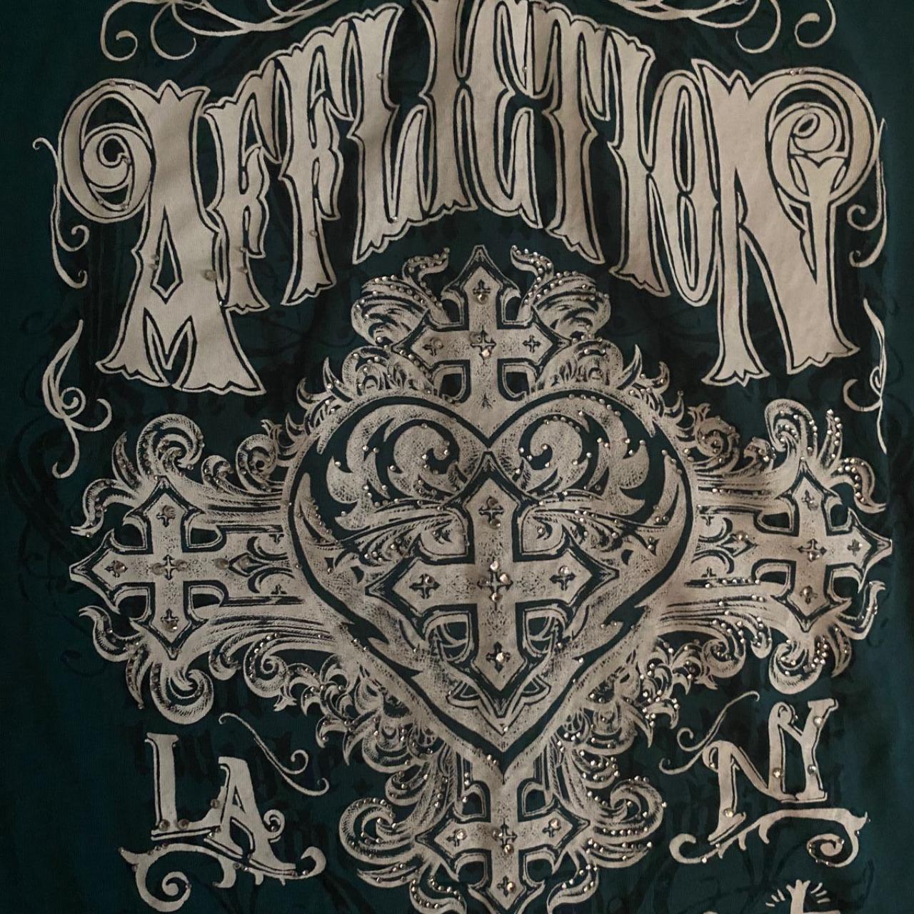 2000s affliction shirt cute design . . #affliction... - Depop