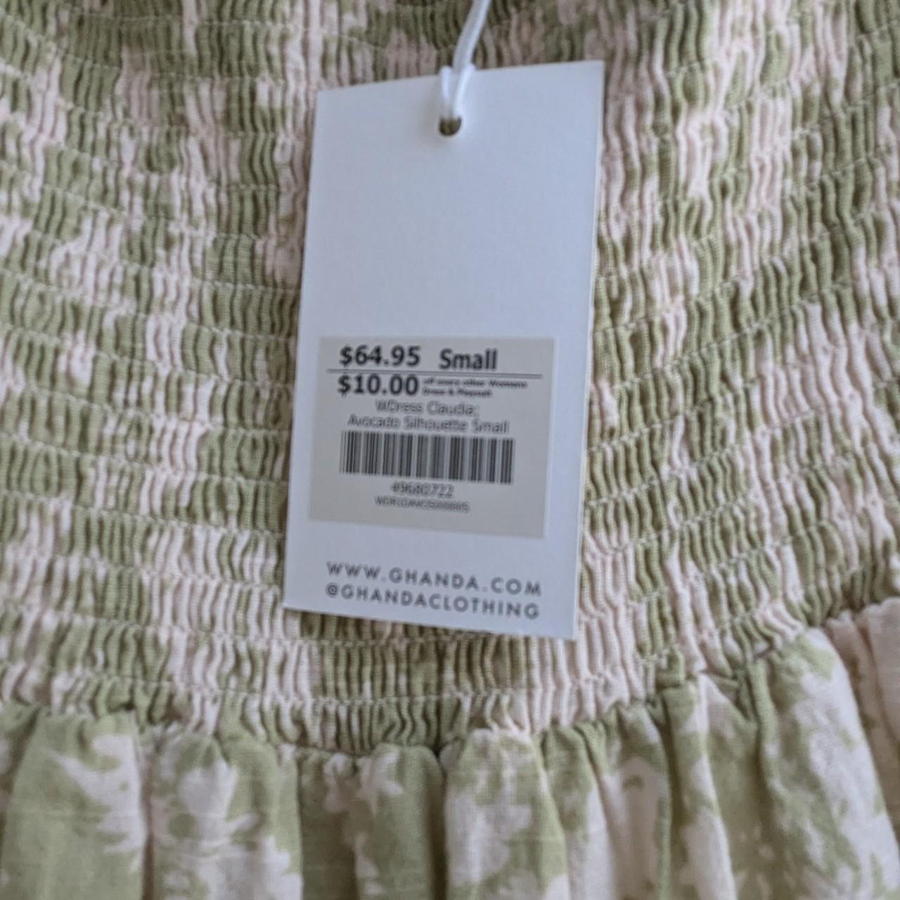 Green and white floral mini Size Depop