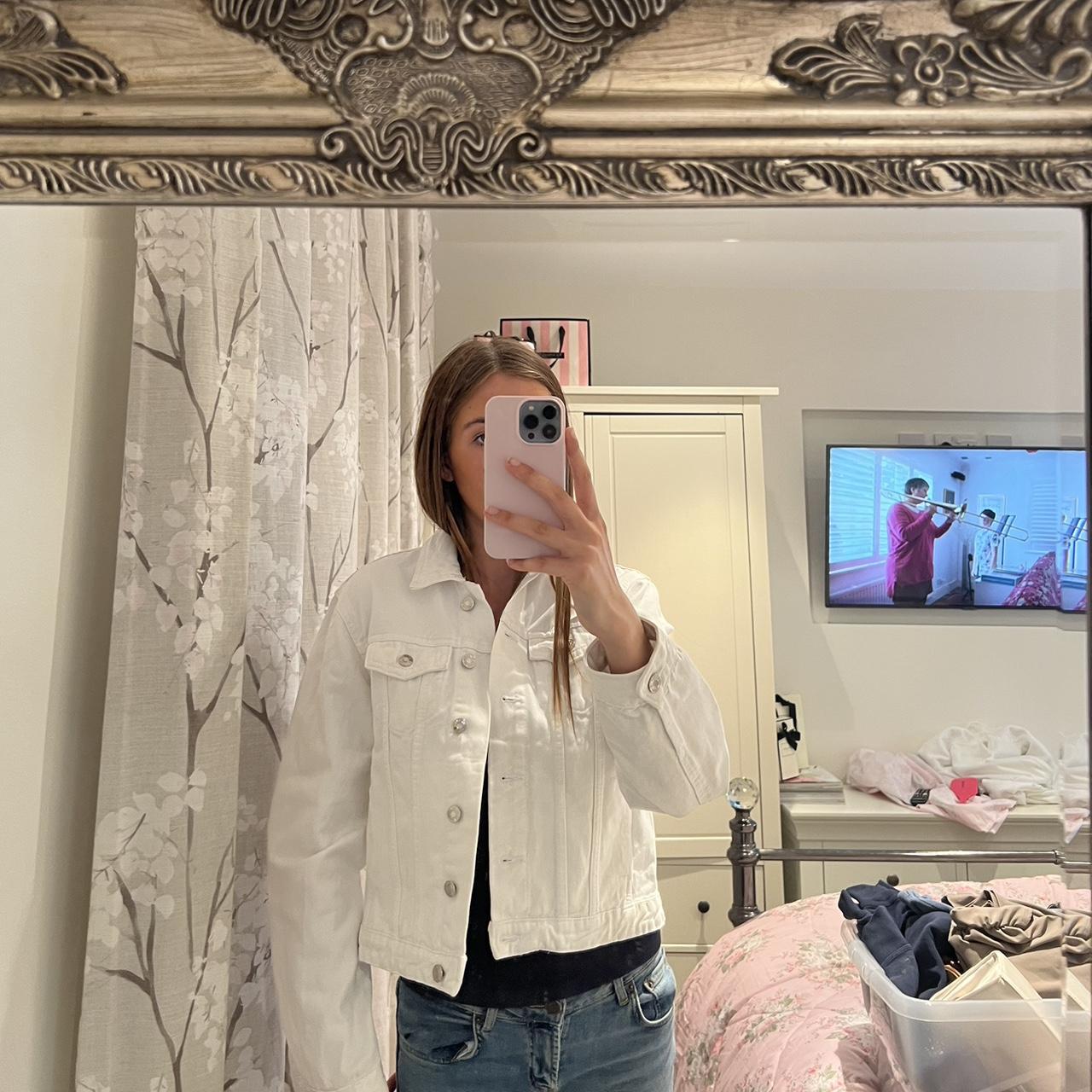 Primark white denim jacket hotsell