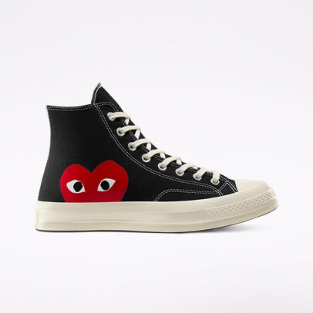 converse comme des garcons size 5 worn good. Depop