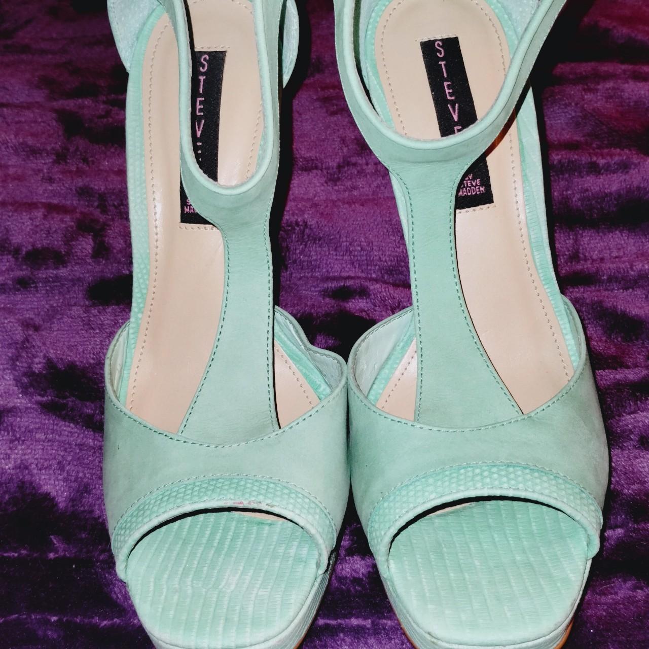 Women's Steve Madden Mint Green High Heels Pumps.... - Depop