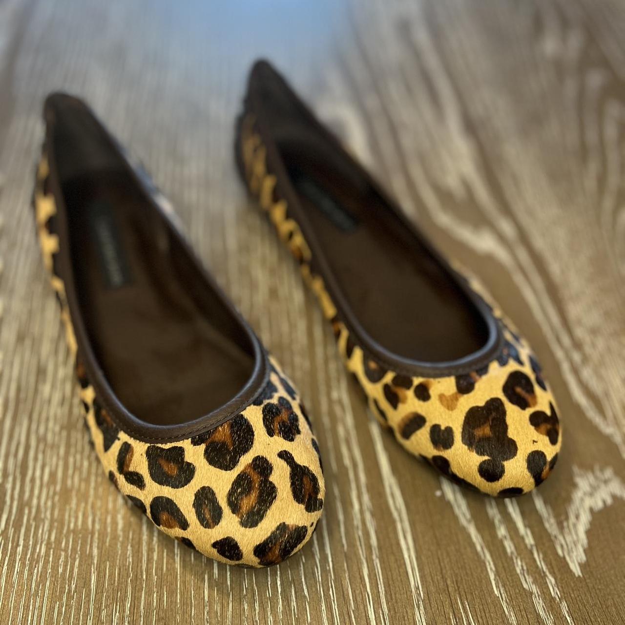 Women’s Size 8.5 Calvin Klein Leopard Ballet Flats.... - Depop