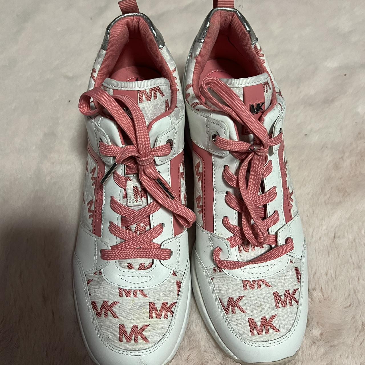 Michael Kors pink fashion sneakers georgie trainer. Depop