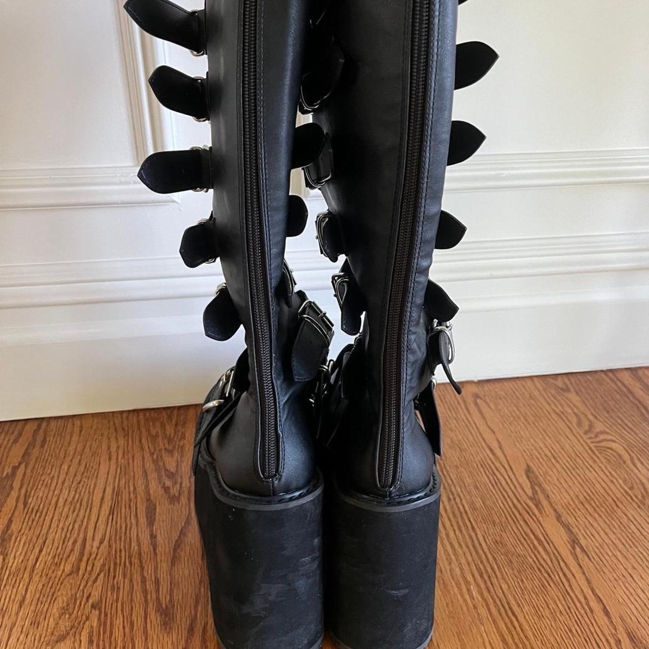 Demonia Women's Knee high Boots - Black - US 9 – … - image 5