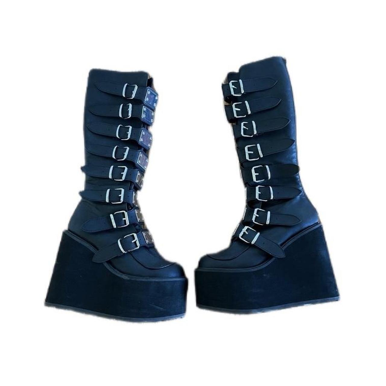 Demonia Women's Knee high Boots - Black - US 9 – … - image 1