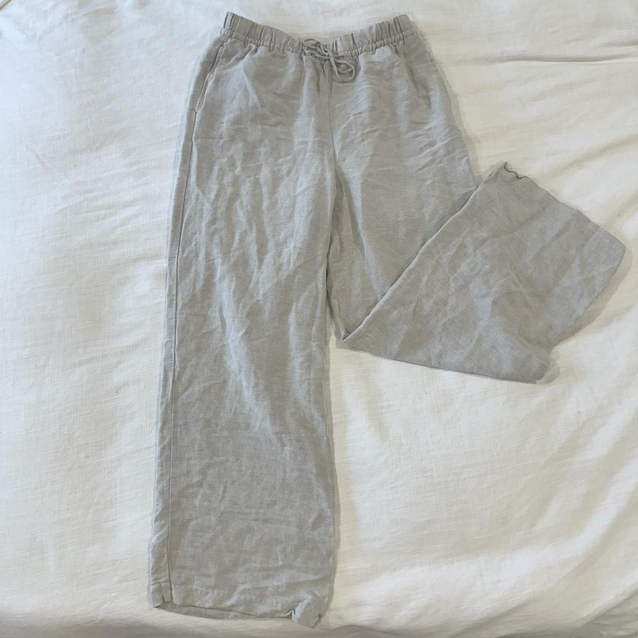 H&M linen pants Size Small - Depop