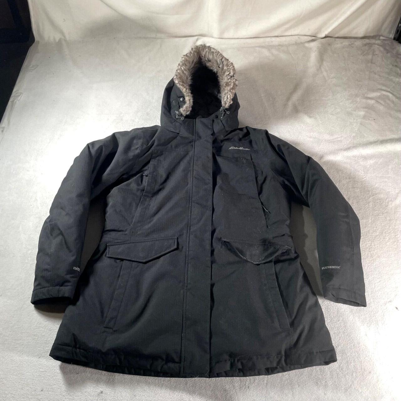 Eddie Bauer Down Jacket Womens Extra Large Black. Depop