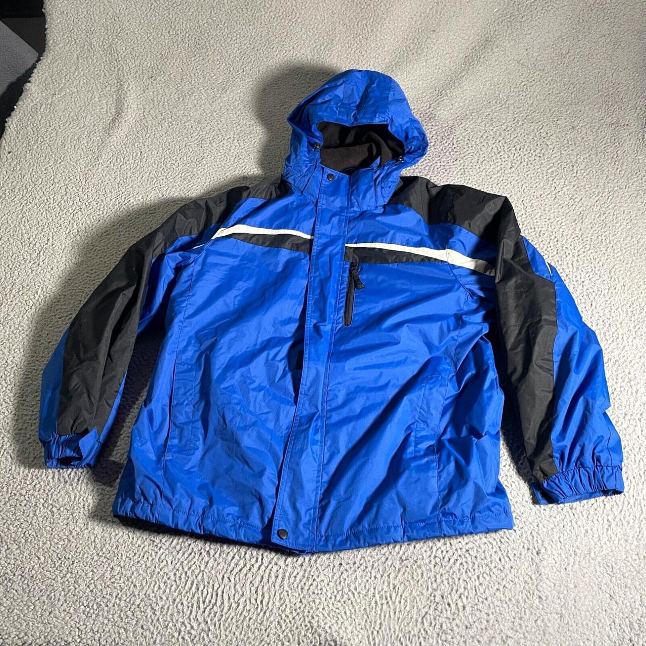 Faded Glory Jacket Mens Medium Blue Coat Fleece. Depop