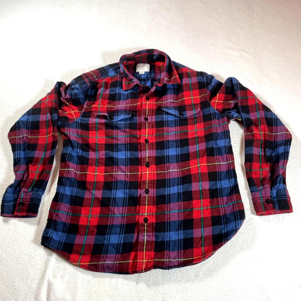 American Eagle Shirt Mens Large Red Button Down... - Depop