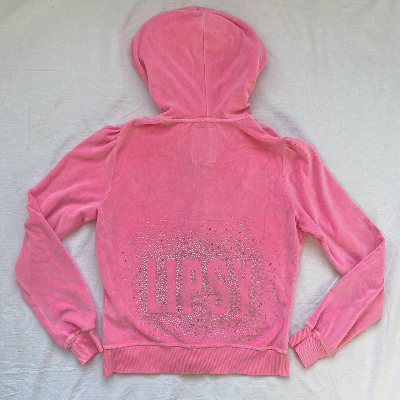 y2k vintage 2000s Lipsy pink velour hoodie Colour