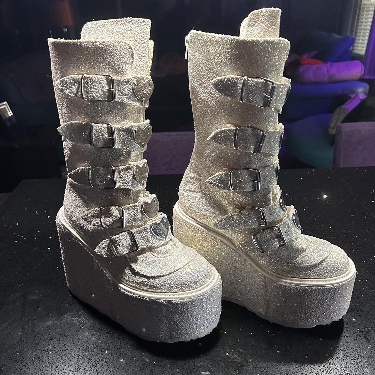 Womens Demonia swing-230G White Iridescent Depop