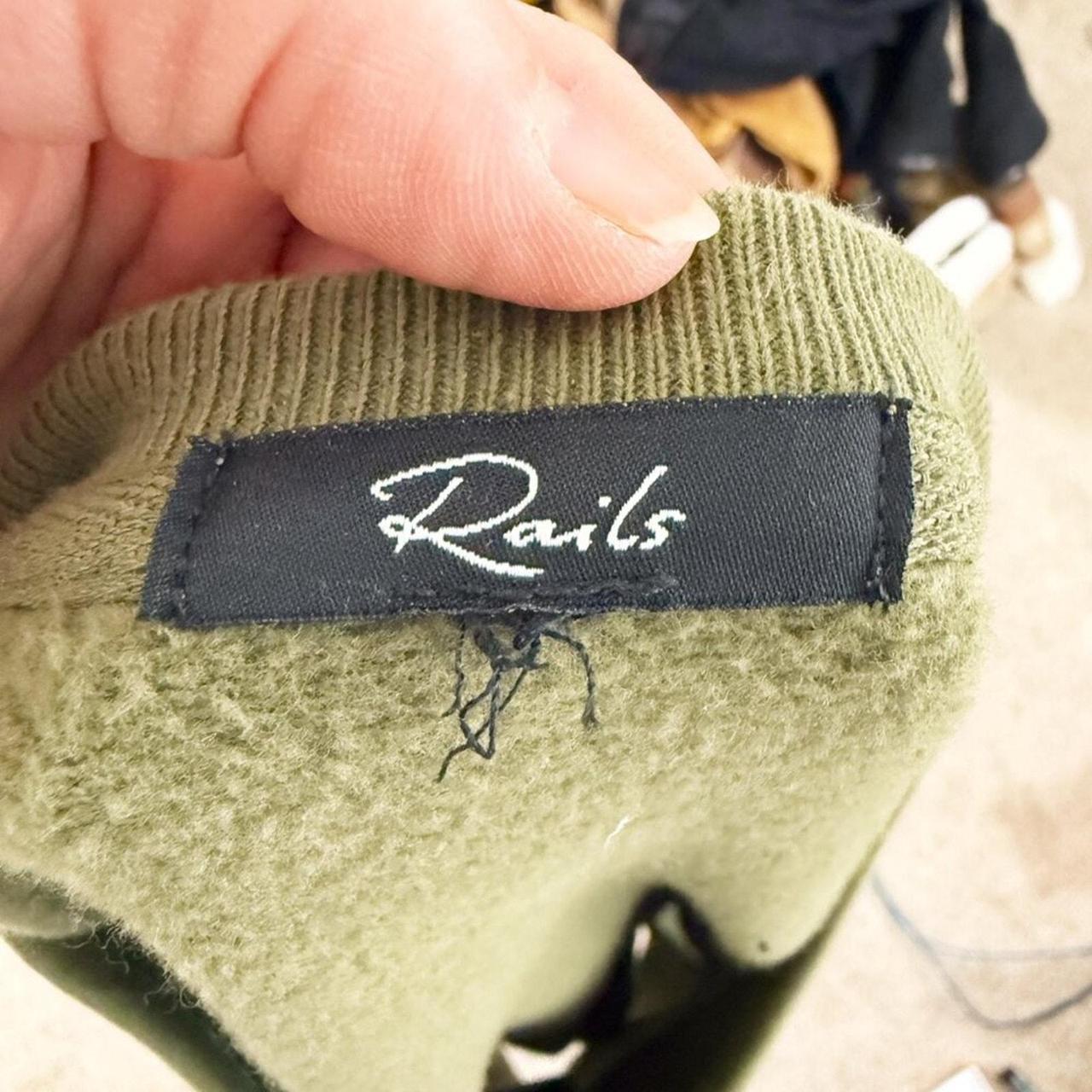 Rails Women's Sweatshirt - Green - M – Rails Oliv… - image 8