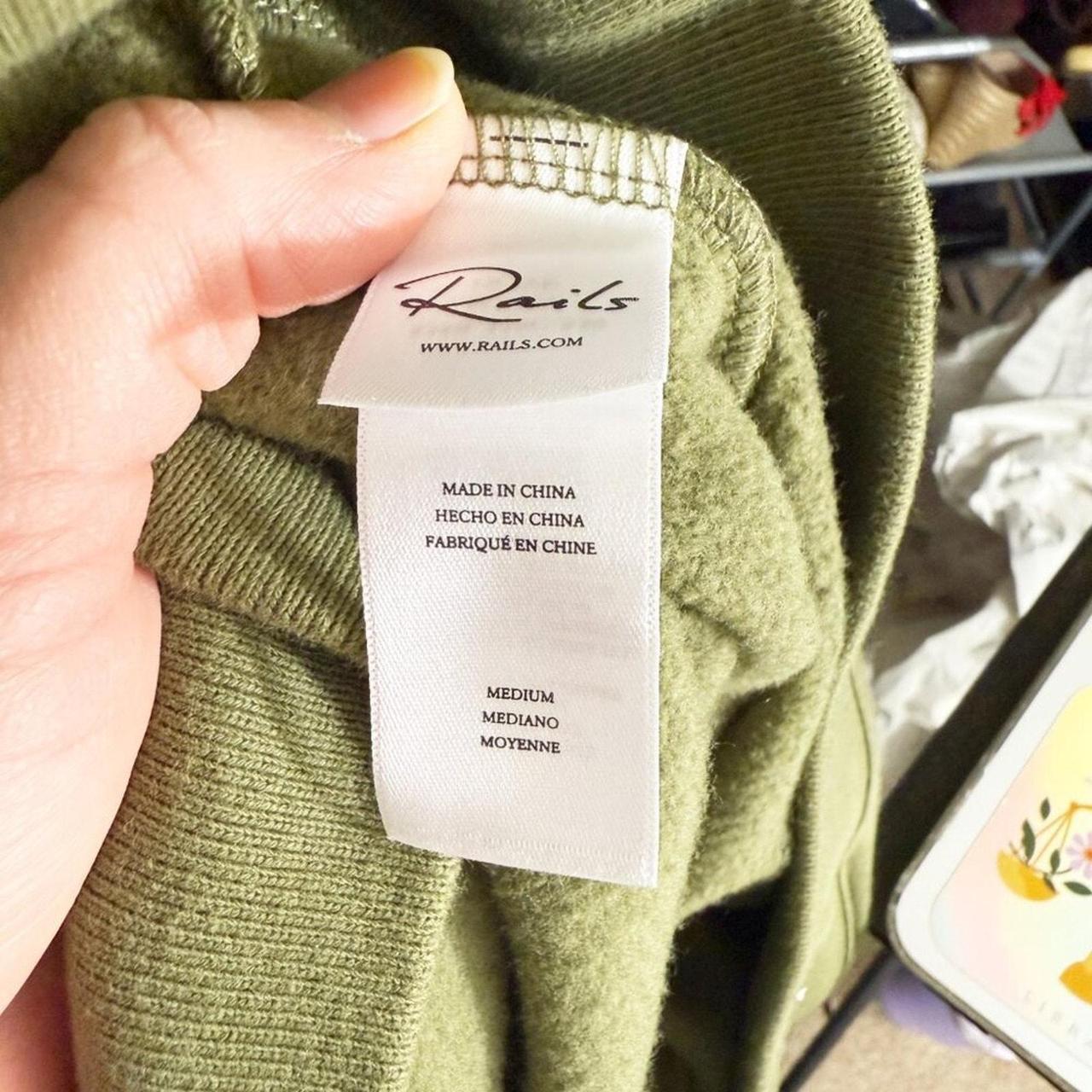 Rails Women's Sweatshirt - Green - M – Rails Oliv… - image 6