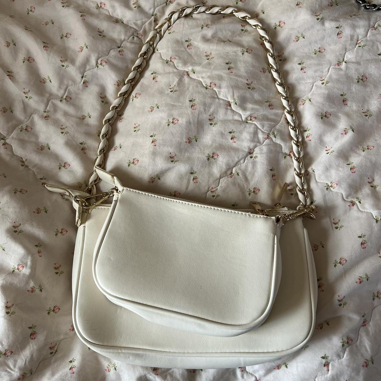 Forever 21 white multi pochette shoulder bag with