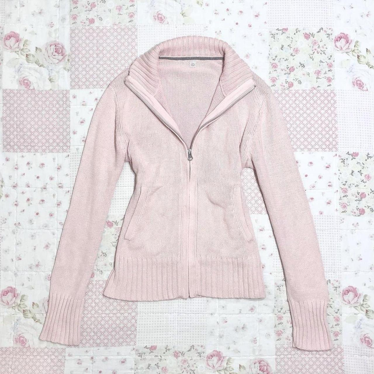 Light pink knit sweater. size bust 3640+ long... Depop