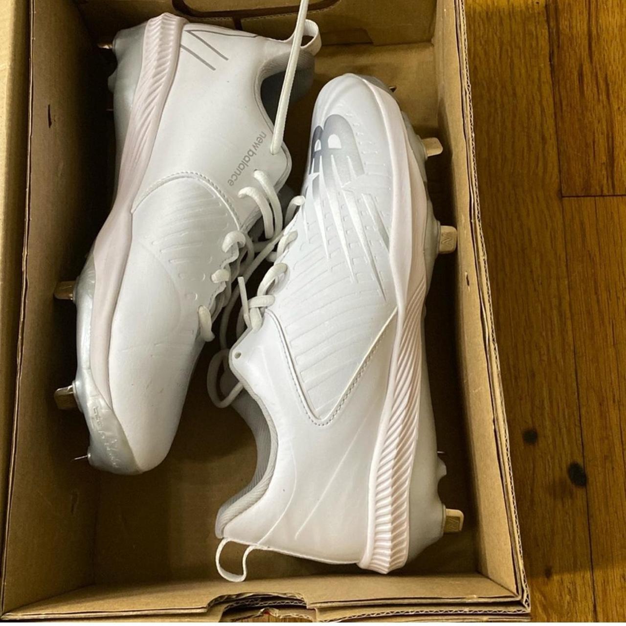 womens white metal cleats