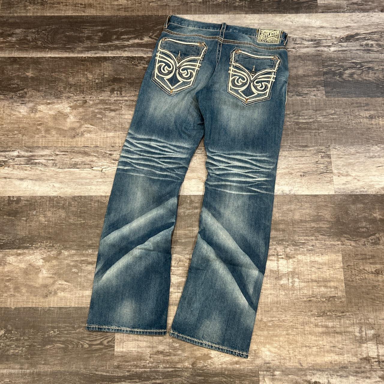 Mens cooper affliction jeans with an awesome washed... - Depop