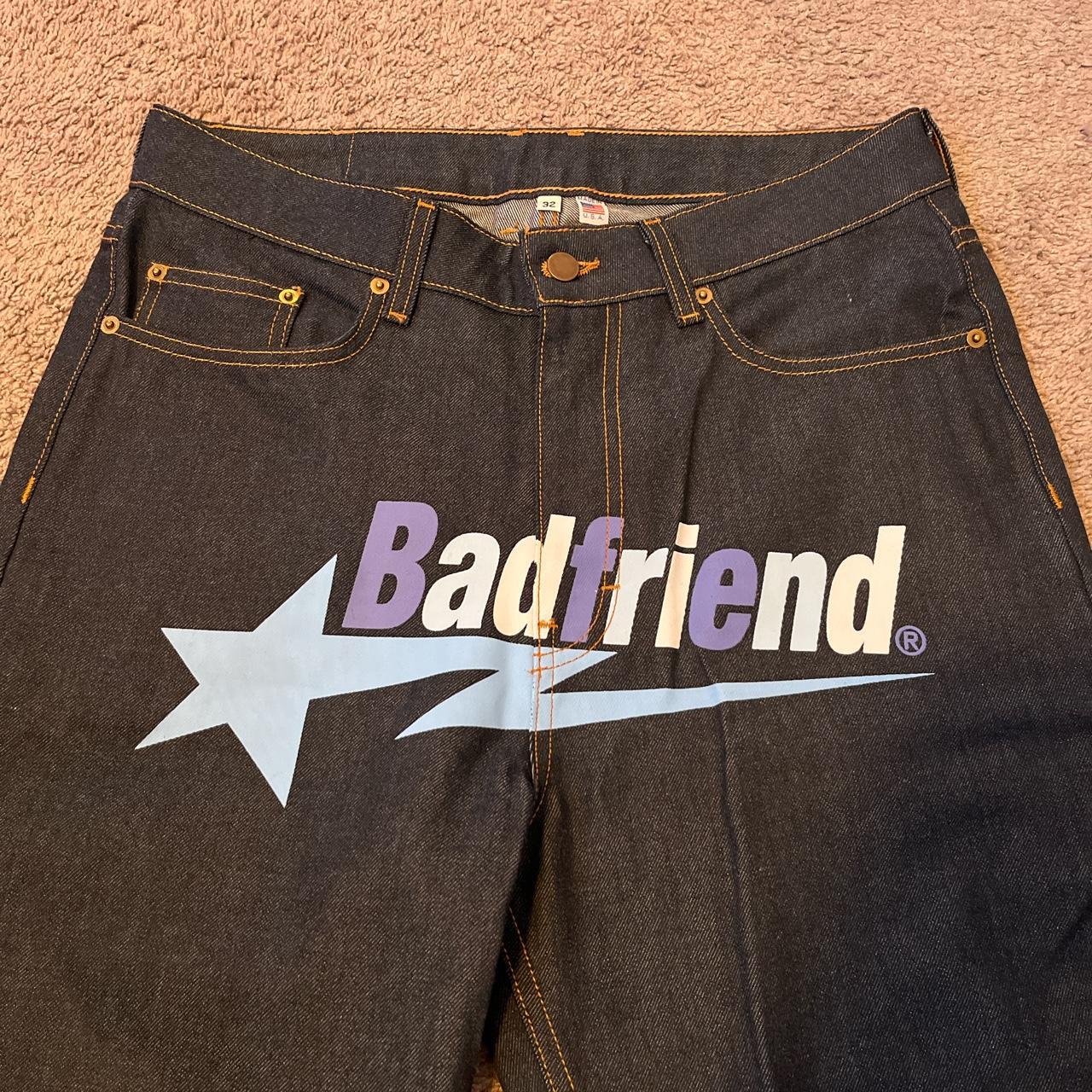 Badfriend Jeans Pink multicolor Blue multicolor... - Depop