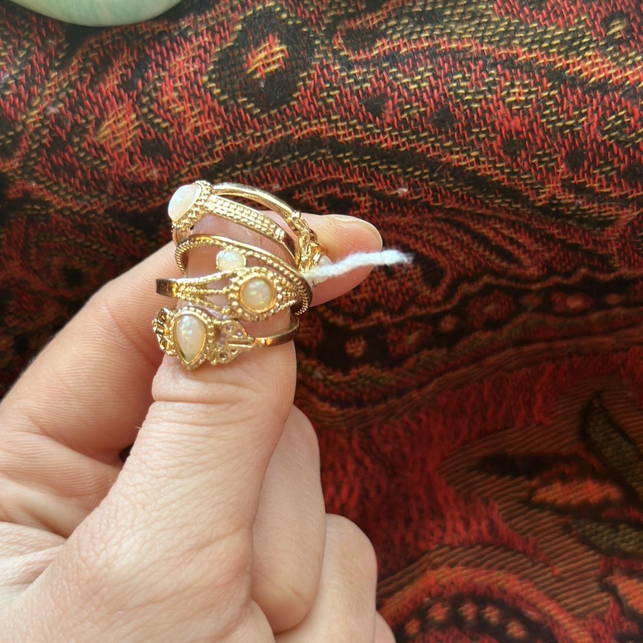 Lot of gold costume jewelry rings!... Depop