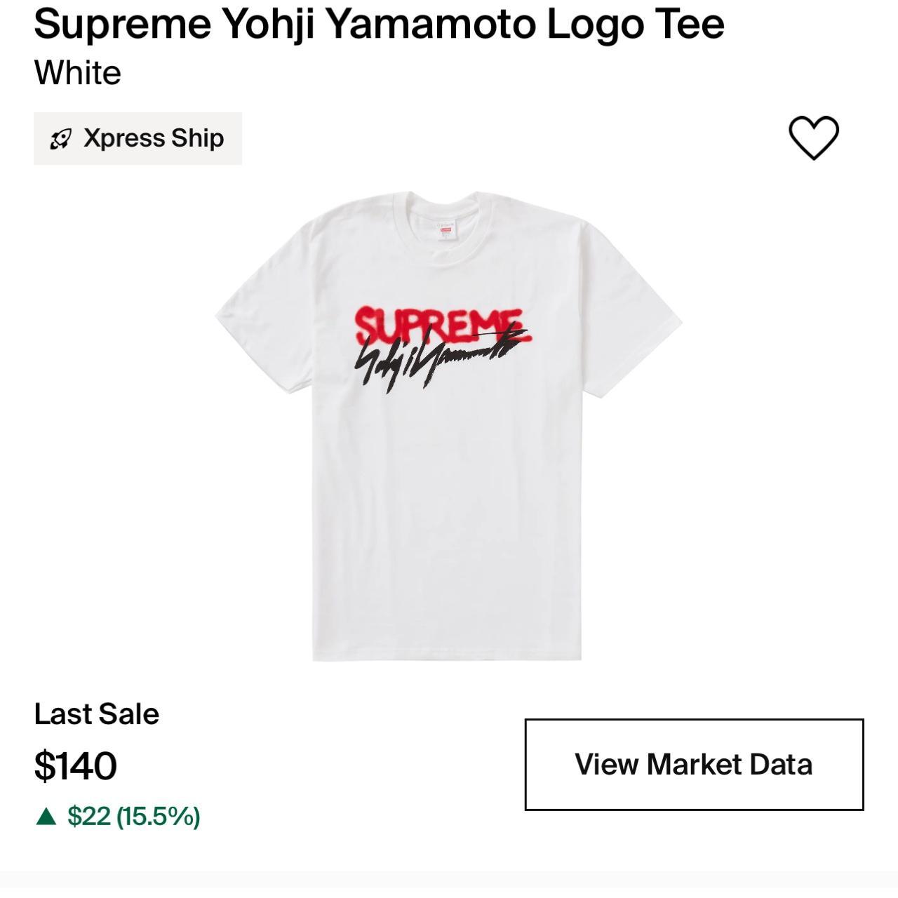 Supreme cheapest Yohji Yamamoto Logo Tee Sz L