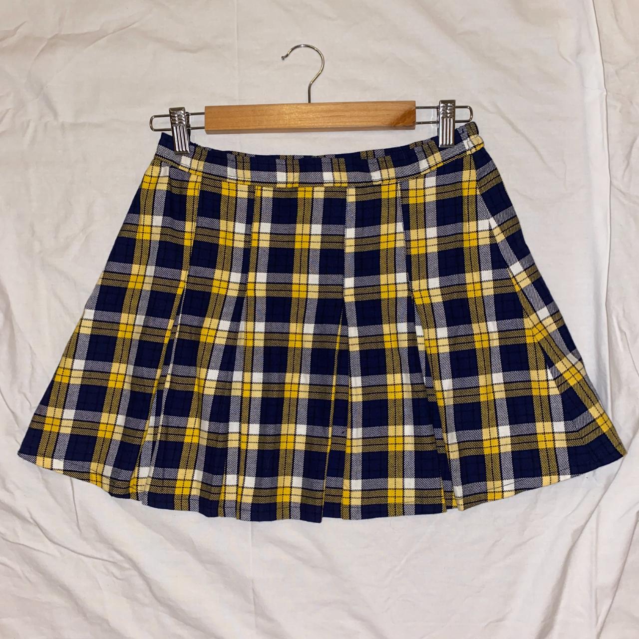 Neon Hart Pleated Skirt, never worn. - Depop