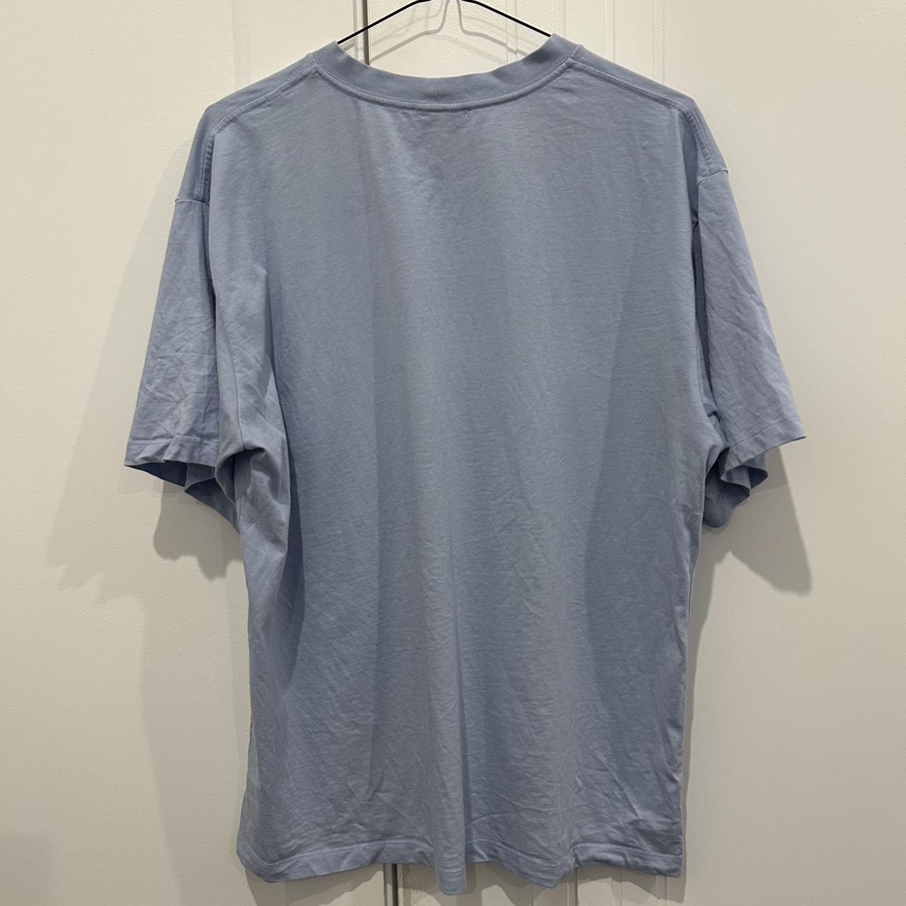 Sandro blue t-shirt #sandro #tshirt - Depop