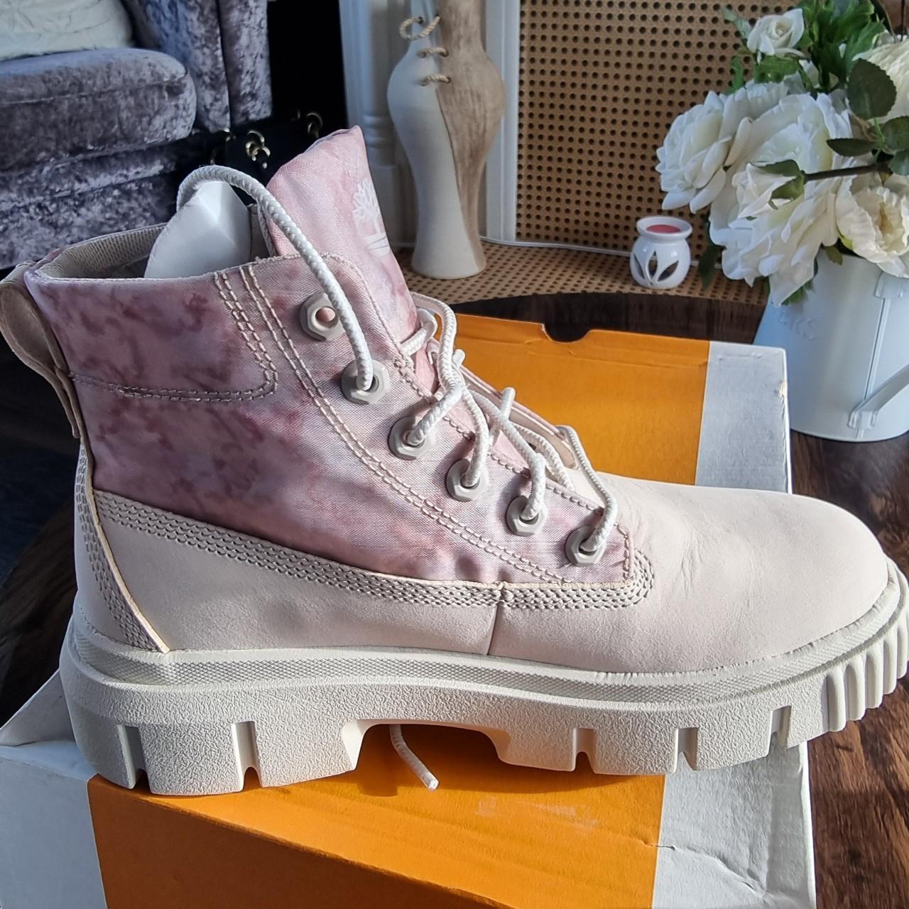Inch Boots Womens Grey And Pink Timberland Boots Timberland