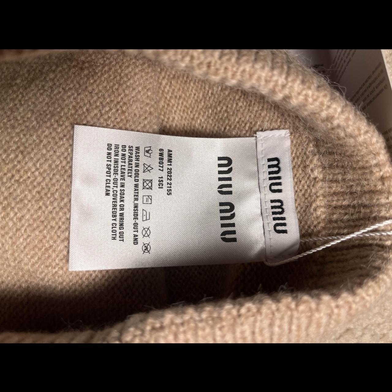 Miu Miu Women's Beanies - Pink/Tan – Miu Miu crea… - image 2