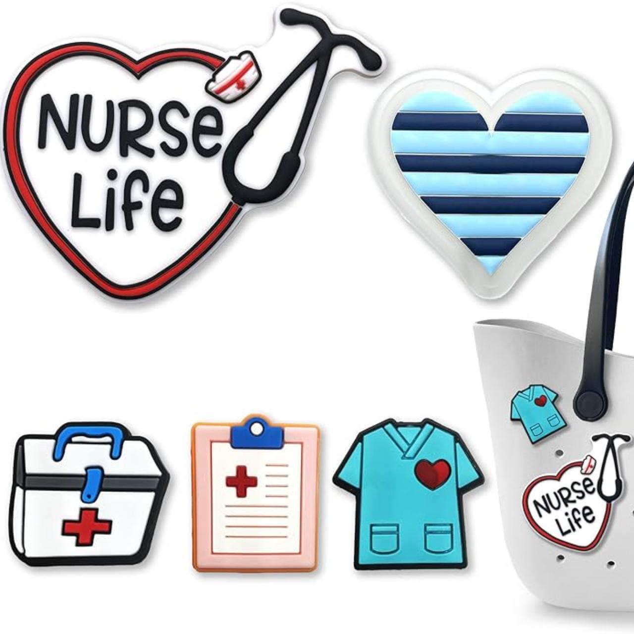 5Pcs nurse life charms for bogg bag Never been... | Depop, image size:1280x1280