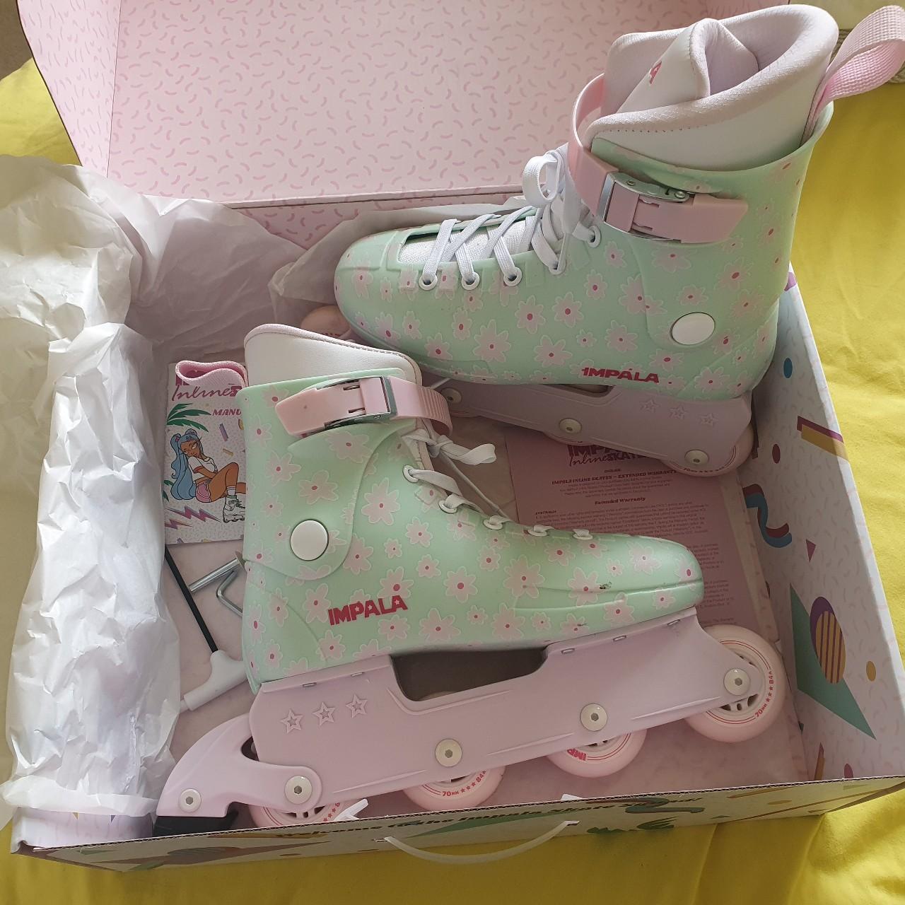 Impala Mint Flower Power Inline skates 🌸 Like new Depop