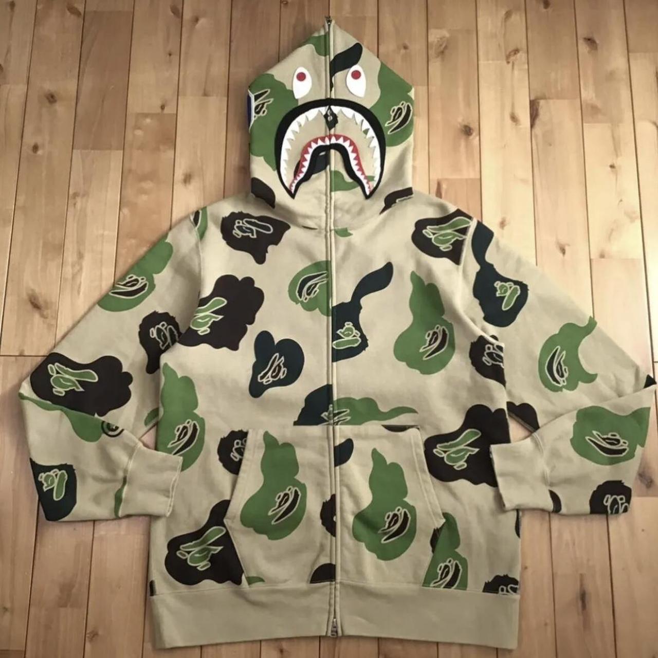 BAPE Camo Jacket Hoodie Bought in Dubai fully... - Depop