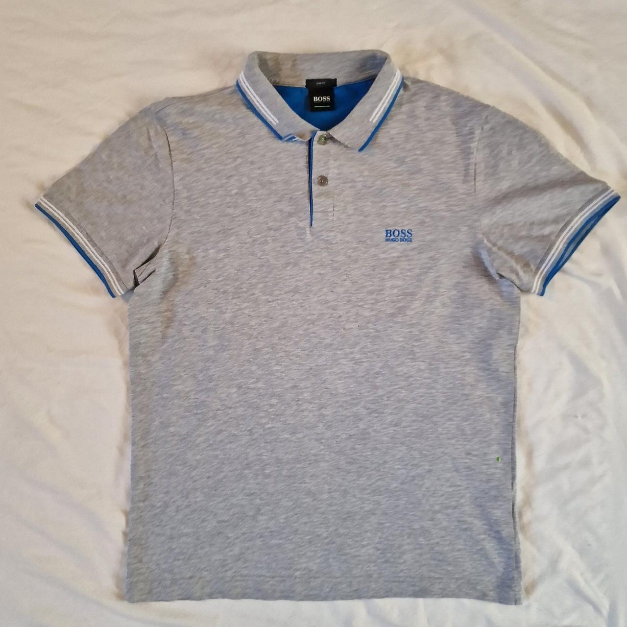 Mens Hugo Boss Polo Shirt- grey - UK medium - Depop