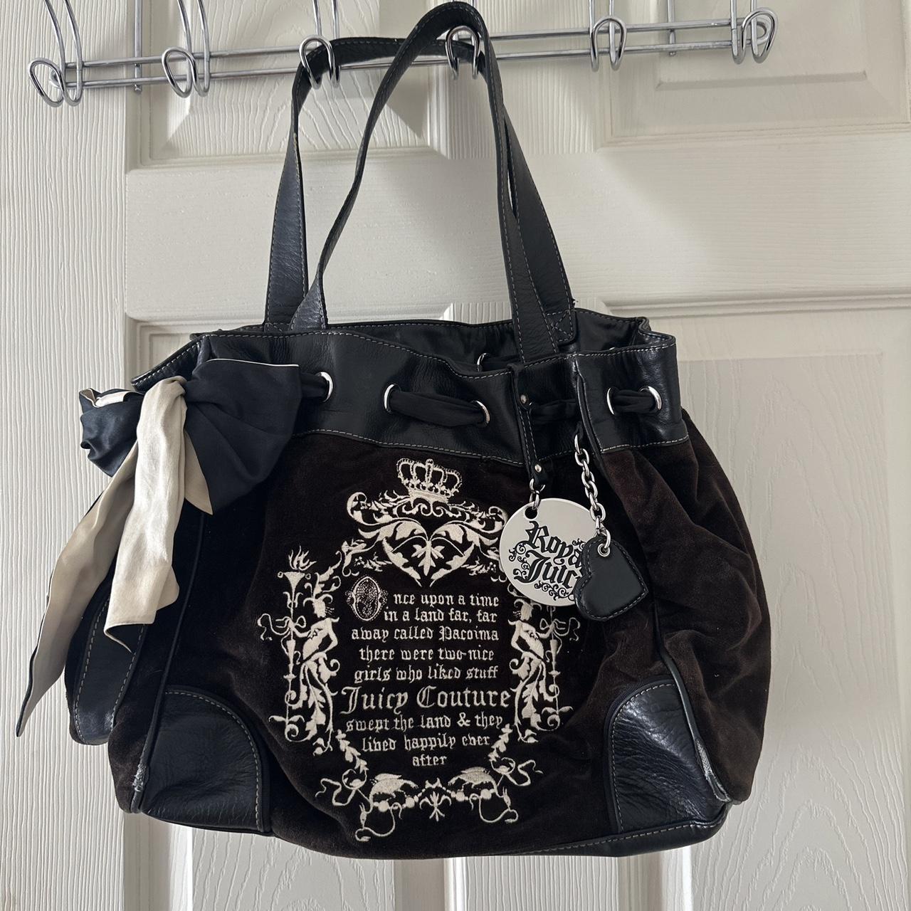 Vintage Black Juicy Couture Tote Bag Handbag Purse... - Depop