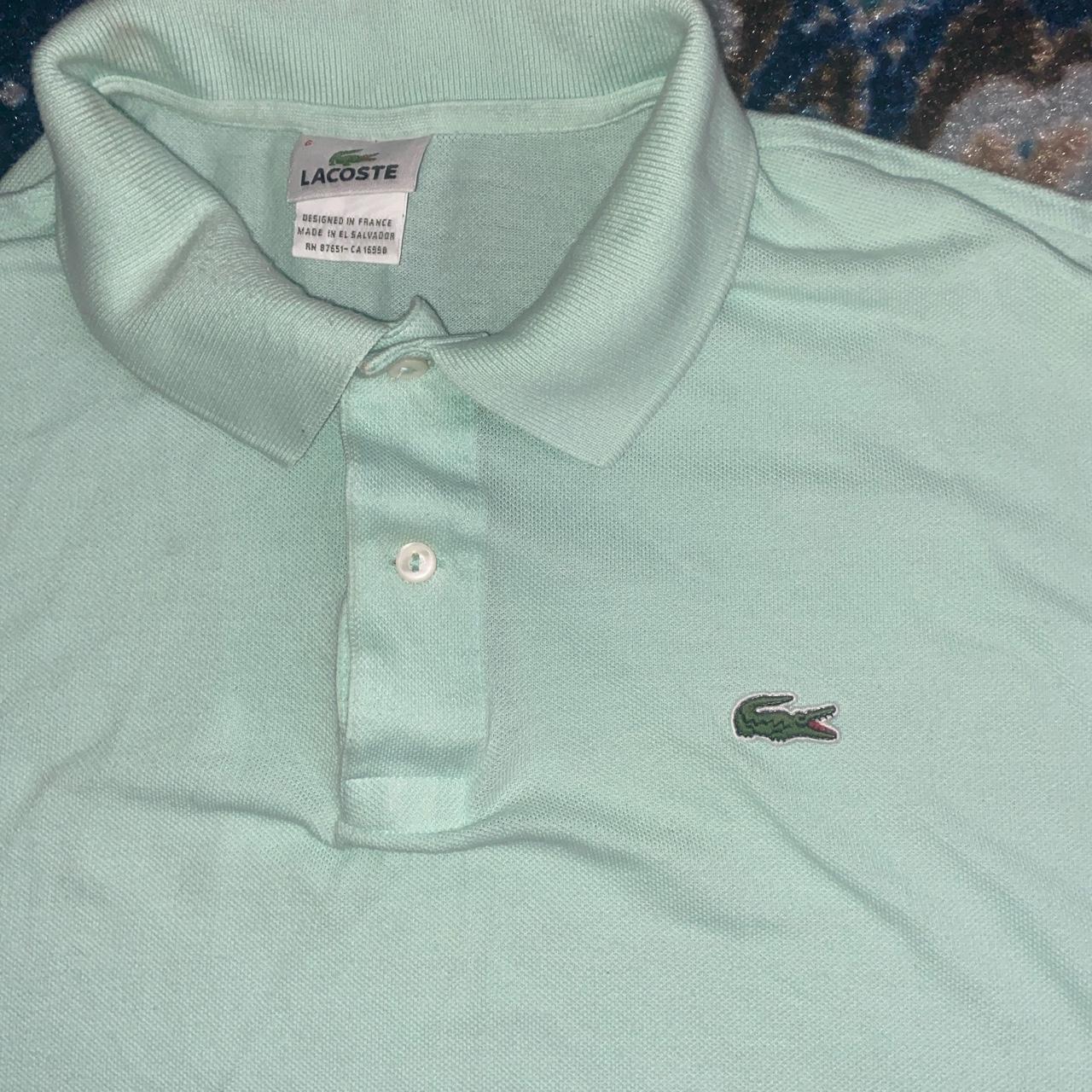 Green Lacoste polo - Depop