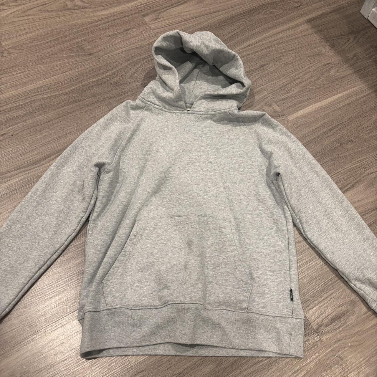 Stussy Blank Grey Hoodie Size Small Slightly... - Depop